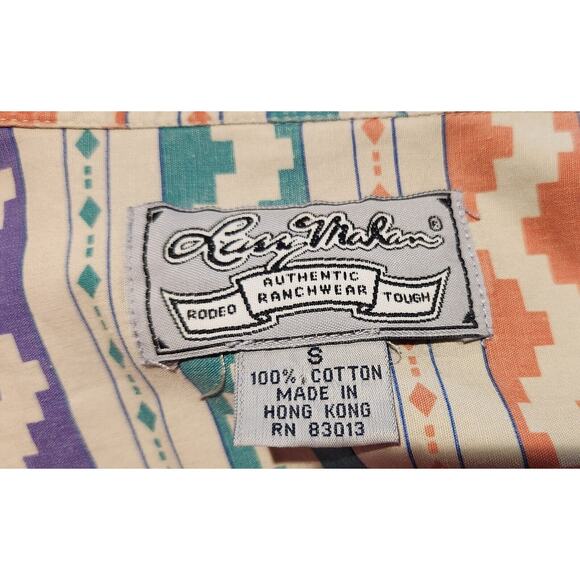 Larry Mahan Shirt Mens Size Small Colorful Aztec Western Striped Button Down L/S - Picture 4 of 4